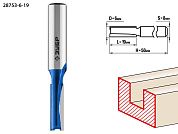 Фреза пазовая прямая, D= 6мм, рабочая длина-19мм, хв.-8 мм (28753-6-19) ЗУБР