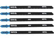 Пилка лобзиковая T 318A, HSS (металл), 5шт. (YT-3416) YATO
