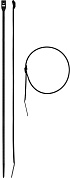 Хомут стяжка нейлон Ø 3.6x280 мм черный плоский замок 50шт. (30935-36-280) ЗУБР