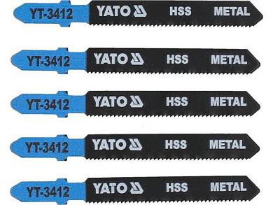 Пилка лобзиковая по металлу 50x75x1.0мм 21TPI , 5шт. (YT-3412) YATO