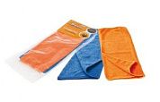 Набор салфеток из микрофибры, синяя и оранжевая,  2шт.,30*30 см  AIRLINE