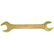 Ключ рожковый, 14 х 15 мм, желтый цинк (14308) СИБРТЕХ