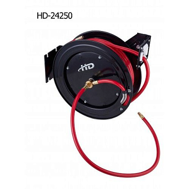 Шланг ПВХ пневм. 9.5мм х 15м, 2.0 MPa, с наруж. резьбой 1/4", автом. катушка (HD-24250) H-D