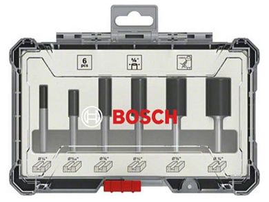 Набор кромочных фрез 1/4" 6шт. (2 607 017 467) BOSCH