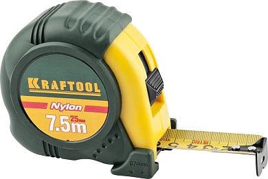 Рулетка 7.5м/25мм, нейлон. покр., прорез. корпус, быт. "Nylon" (34122-08_z01) KRAFTOOL