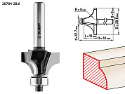 Фреза кром. калев. №1, диам.-28,6мм, раб. дл.-16мм, рад.-8мм, хв. 8мм (28784-28.6) ЗУБР