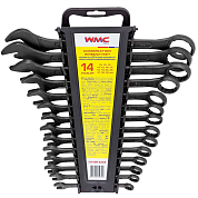 Набор ключей комбинированных 14пр. (10, 12-19, 22, 24, 27, 30, 32мм)(WMC-5141MP BLACK) WMC TOOLS