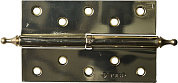 Петля дверная разъемная "ЭКСПЕРТ", 1 подшипник, цвет латунь (PB), правая, с крепежом, 125х75х2,5мм, 2 шт (37605-125-1R) ЗУБР