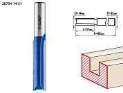 Фреза пазовая прямая, удлиненная, D= 14мм, рабочая длина-51мм, хв.-12 мм (28754-14-51) ЗУБР