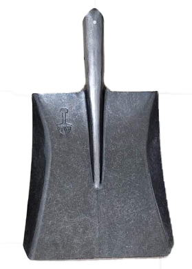 Лопата совковая песочная с прямым бортом из рельсовой стали (прокатный лист) ПЗИ