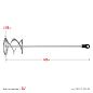 Миксер "MASTER" для красок металлический, шест. хвост, оцинк., 80х400мм (06011-08-40) STAYER фото3