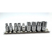 Головки TORX 1/4" E5-8, 3/8" Е10-16 (набор 9шт) (HD-0520) H-D