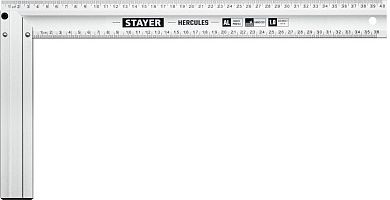 Угольник столярный 400мм, жесткий, с усил.алюм. полотном HERCULES "Professional" (3432-40) STAYER