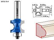 Фреза полустержн. с подшип., D= 25,4мм, дл.-31,8мм, рад.-6,35мм, хв.-12мм,d-12,7мм (28722-25.4) ЗУБР