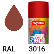Краска аэрозольная  "Красный марс" акриловая (265г) RAL 3016 MAGICLINE
