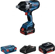 Гайковерт ударный аккум. GDS 18V-1050 H (18.0 В, 2 х 5.0А/ч,3/4",1050Нм,L-BOXX)(0 601 9J8 522) BOSCH