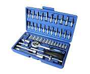 Набор инструментов 46пр. 1/4" (6гр.) профи (4-14мм) в кейсе(KT-2462-5) KINGTUL profi