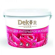 Краска ВД-АК-216 "DEKOR" для интерьеров моющаяся белоснежная 14.0 кг