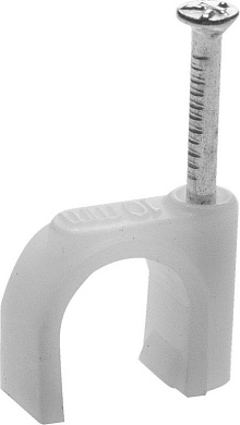 Скоба-держатель круглого кабеля, 10 мм, 70шт. с оцинк. гвоздем (4510-10) STAYER