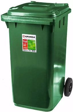 Контейнер мусорный с колёсами, 240 л МК-240 (3840-24) GRINDA