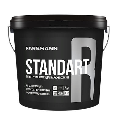 Краска структурная водно-дисперсионная Farbmann Standart R, БАЗА LАР 9.0 л