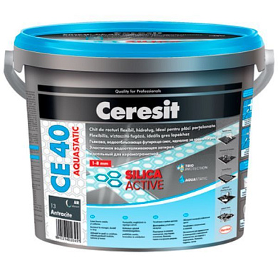 Фуга цементная эласт. CE 40 Aquastatic CERESIT (нар./внутр.; 1-8 мм) сиена (47), 2 кг