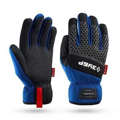 Перчатки профессиональные комбиниров синие, работа с сенсорными экранами р.L 9 FLEX П(11477-L) ЗУБР