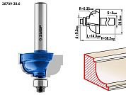 Фреза кром. калев. №7, D= 28,6мм, раб. дл.-14,3мм, рад.-6,35мм, хв.-8мм, d-9,5мм (28709-28.6) ЗУБР