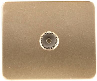 Розетка "ГАММА" телевизионная, без вставки и рамки, цвет золотой металлик (SV-54115-GM) СВЕТОЗАР