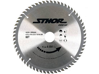 Диск пильный 210х30х60Т по дереву (08832) STHOR