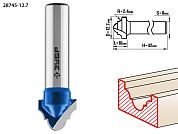 Фреза пазовая фасонная №6, D= 12,7мм, рабочая длина-10мм, радиус-2,4мм, хв.-8 мм (28745-12.7) ЗУБР