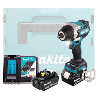 Гайковерт ударный аккум. DTW 700 RTJ (18.0 В, 2 акк. х 5.0 А/ч, 700 Нм, 1/2", кейс) MAKITA