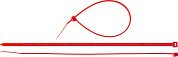 Хомут стяжка нейлон Ø 3.6x200 мм красный 100шт. (309040-36-200) ЗУБР