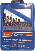 Набор сверл по металлу 2.0-8.0 мм, HSS-Co, 13шт. (F_48-603) CUTOP