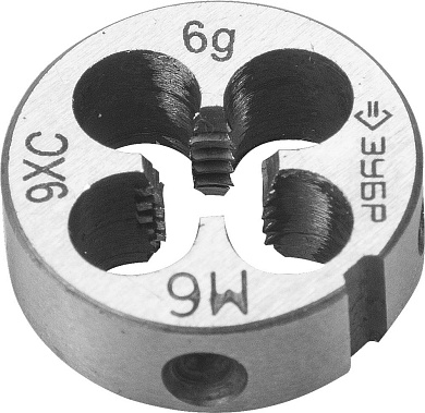 Плашка м/р М6x1.0, 9ХС "МАСТЕР" (4-28022-06-1.0) ЗУБР