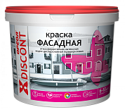 Краска "ОРЕОЛ" фасадная атмосферостойкая водно-дисперс. полиакриловая белая матовая "ДИСКОНТ" 6.5 кг
