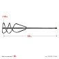 Насадка-миксер для смесей SDS-PLUS, d=100мм, l=600мм, для ПГС (06049-10-60) СИБИН фото3