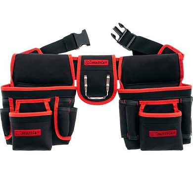 Сумка-пояс двойная, 20 карманов, держатель для молотка (90240) Matrix