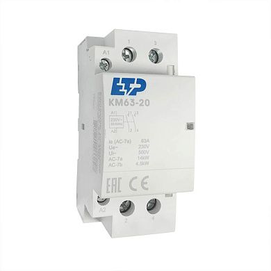 Контактор модульный КМ 63-20 (230В  63A 2NО IP20) 16602 ETP