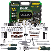 Набор инструментов 108+6пр. 1/4", 1/2" (6гр.)(RF-41082-5 GOLD) RockFORCE
