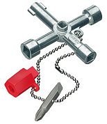 Ключ крестовой 4-лучевой для стандартных шкафов, 76мм. (001103) KNIPEX