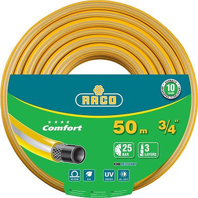 Шланг COMFORT поливочный, 25атм., армированный, 3-х слойный, 3/4"х50м (40303-3/4-50_z01) RACO