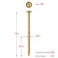 Саморез конструкционный Ø 6.0х180мм, желтый цинк, тарельч. головка, TX30, 100шт. (30051-60-180) ЗУБР фото6