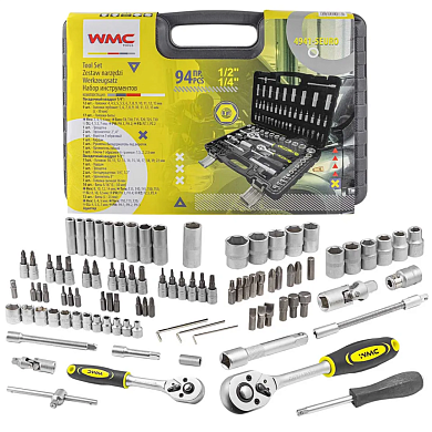 Набор инструментов автомобильных (1/2", 1/4") (94пр.) (WMC-4941-5EURO) WMC TOOLS