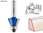 Фреза кром. калев.(фасочная) №9, D= 22,2мм, раб. дл.-13,2мм, хв.-8мм, d-12,7мм (28711-22.2) ЗУБР
