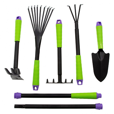 Набор садового инструмента, пластиковые рукоятки, 7 предметов, CONNECT (63020) PALISAD