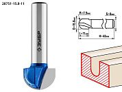 Фреза пазовая галтельная, D= 15,8мм, рабочая длина-11мм, радиус-7,9мм, хв.-8 мм (28751-15.8-11) ЗУБР