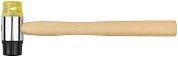 Молоток-киянка сборочный пластиковый, деревянная ручка 35 мм (F_45535) FIT