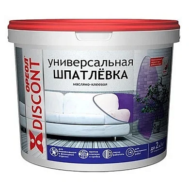 Шпатлевка "ОРЕОЛ" универсальная масляно-клеевая для внутренних работ ДИСКОНТ 1.5 кг
