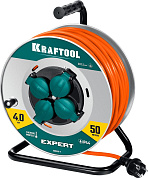 Удлинитель силовой на стальной катушке ПВС 3х2.5 50м 4000Вт IP44, EXPERT (55089-50) KRAFTOOL